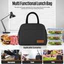 douyadady Lunch Bag Women/Men Lunch Box Women/Men (black)