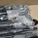 Reginary 12 Pack Black Umbrella Wedding Style Stick Umbrellas Large Canopy Windproof Transparent Stick Umbrellas Wedding Rain Transparent Umbrellas Bulk Auto Open J Hook Handle