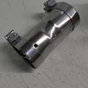 Stainless Steel 2.5 to 2.5 Inch Exhaust Adapter, 2.5" ID Exhaust Reducer Connector Pipe with Clamp