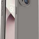 Vooii Compatible with iPhone 13 Case, Liquid Silicone Upgrade [Camera Protection] [Soft Anti-Scratch Microfiber Lining] Shockproof Phone Case for iPhone 13 6.1 inch - Natural Titanium