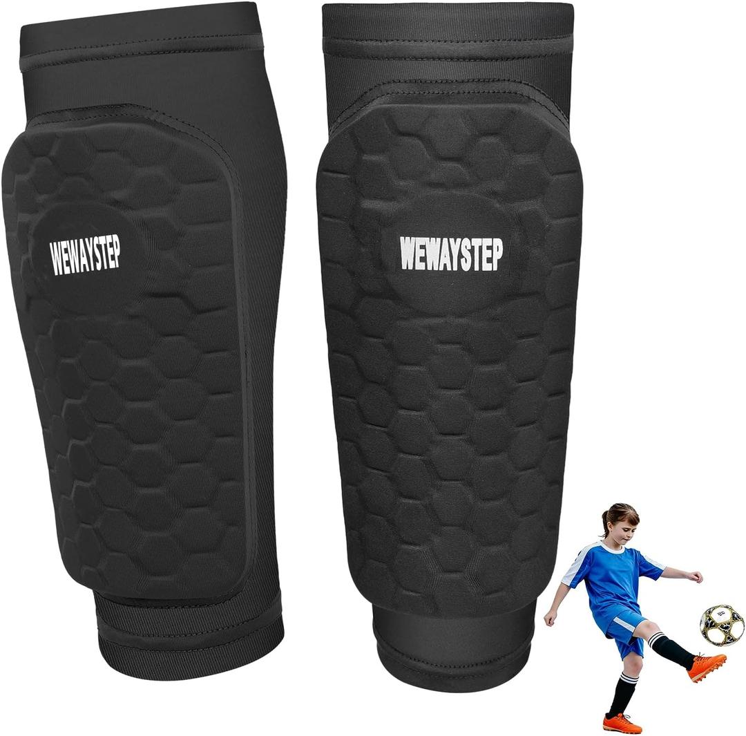 Soccer Shin Guards for Kids Youth Adult, Shin Defender Shin Guards with Honeycomb, Lightweight Shin Guard Sleeves for ski, Shin Pads for Football Baseball Boxing MTB