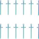 UNICRAFTALE 16pcs Rainbow Sword Pendants 45mm Stainless Steel Swords Charms Bookmark Hypoallergenic Punk Earring Sword Charms Metal Bracelets Charm for DIY Jewelry Making