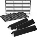 QuliMetal 7635 7637 Grill Replacements for Weber Spirit E-210, Spirit 200, GS4 Spirit II 200, Spirit II E-210 Series Grills with Front-Mounted Control, 15.3" Flavorizer Bars & 17.5" Grates