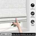 LazBlinds Cordless Roman Shades for Windows, 40" W 60" H, Off White