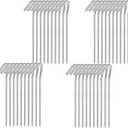 7" Tent Stakes, Heavy Duty Tarp Camping Stakes, Galvanized Metal Pegs for Outdoor Decorations, 40 PCS