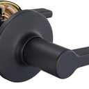 Amazon Basics Manchester Door Lever - Passage - Matte Black, 1-Pack
