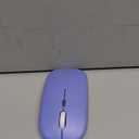 Wireless Bluetooth Mouse Rechargeable Laptop Mice with LED Lights Silent Slim Use(BT5.2 and 2.4G Portable USB Receiver)Dual Mode Computer Mouse for Laptop/iPad/Tablet/Apple/Computer/Mac(Purple)