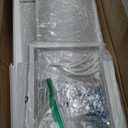 OLIXIS Dresser for Bedroom, 7 Storage Drawers, Wide Fabric Closet Chests Organizer Tower Furniture, TV Stand with Wooden Top Metal Frame for Clothes, Living Room, Hallway, Entryway, Classic White