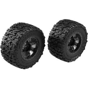 AMORIL 2PCS Assembled Wheel Set for RC Brushless Truck Mini 1/10 RZ001G-A,Part Number R11082