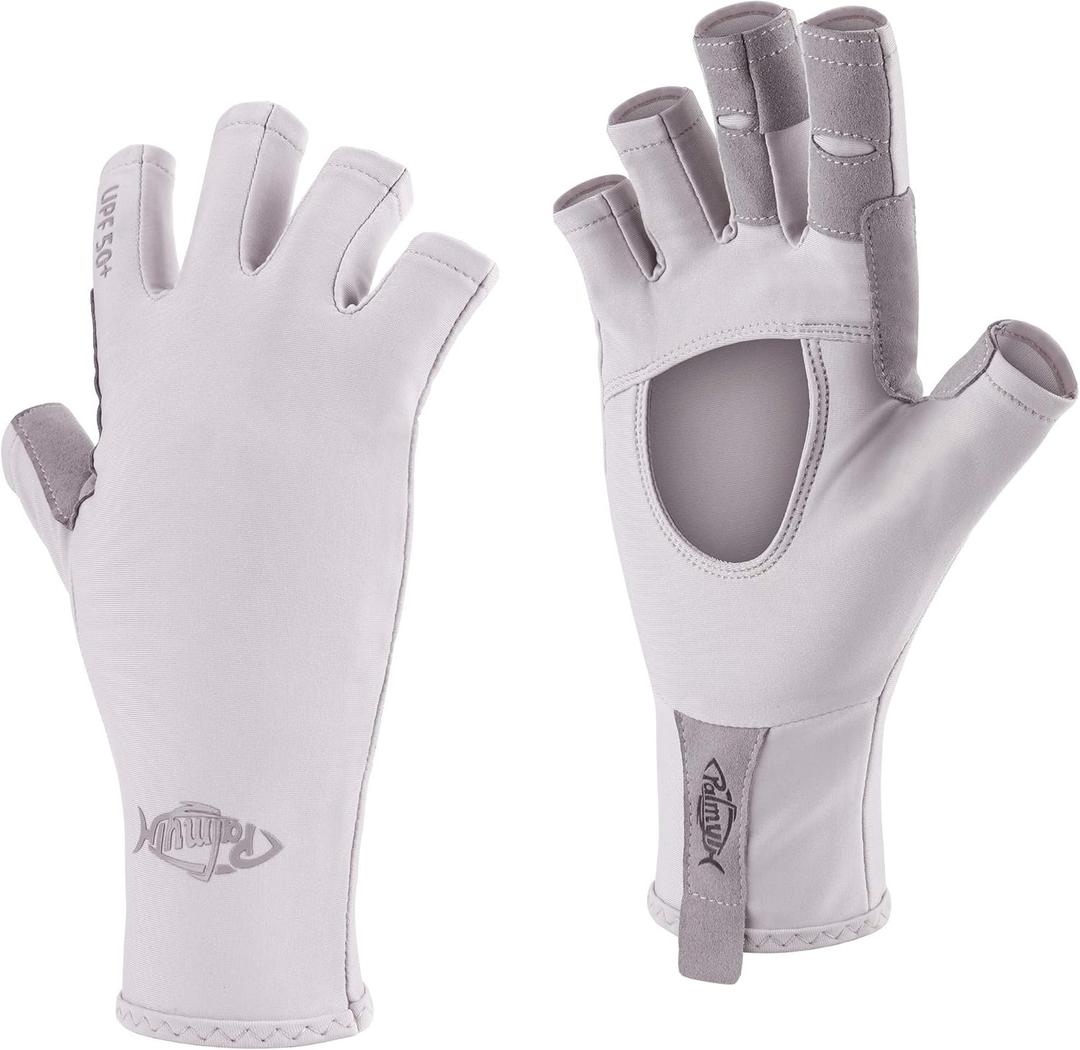Palmyth UV Protection Fishing Fingerless Gloves UPF50+ Sun Gloves Men Women for Kayaking, Hiking, Paddling, Driving, Canoeing, Rowing, X-Large