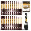 21-Piece 2.5" Allen-Wrench Hex Drill Bit Set, Durable Impact Allen Key Set, Long-Lasting Strong Magnetic Hex Screwdriver Bit Set, SAE & Metric Size, Mechanic Automotive Furniture DIY Home Repairs