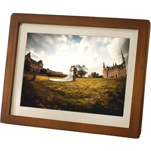 Wooden Frame - 8x10 Picture Frame Wood - Natural Wood Grain, Handcrafted, Rounded Corner, Wide Edge - Wall & Tabletop Picture Frames - Artistic Decorative Frame for Home (10In)