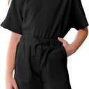  Willow Dance Girls 2 Piece Outfits Cotton Summer Short Sleeve T Shirt Tops and Drawstring Shorts Clothing Sets 5-6Y