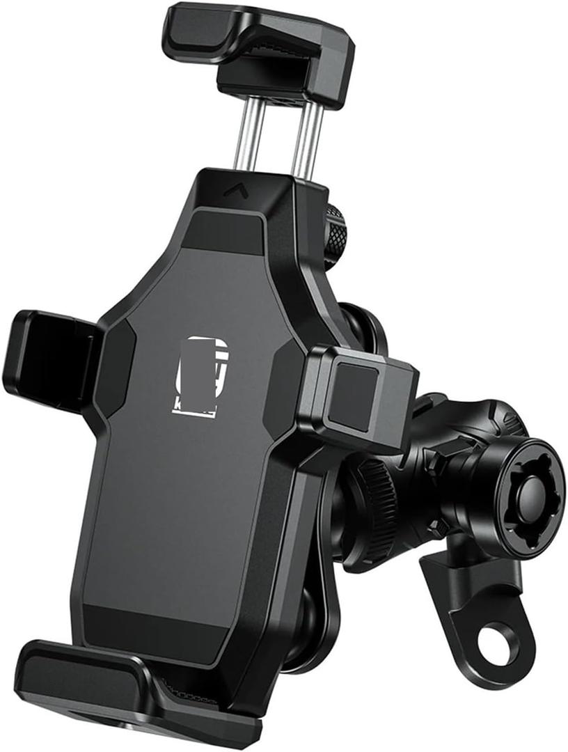 Motorcycle Navigation Frame Holder Stem Triple Tree Fork Mount Clamp Mobile Stand Motorcycle Mirror Navigation Support Handlebar Bracket Mobile Phone Holder (Color : Rearview Mirror Type)