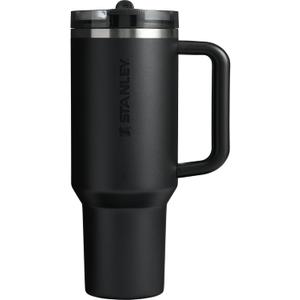 Stanley Quencher ProTour Flip Straw Tumbler with Leakproof Lid 40 oz | Built-In Straw & Handle | Cupholder Compatible for Travel | Insulated Stainless Steel Cup | BPA-Free | Black