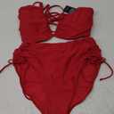 Blooming Jelly Womens High Waisted Bikini Sets Sexy Bandeau Tummy Control Swimsuits Halter Two Piece Ruched Bathing Suit L