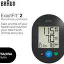 Braun ExactFit 2 Blood Pressure Monitors for Home Use - Accurate Blood Pressure Machine, Color-Coded Results, Large Display BP Monitor, Universal Upper Arm BP Cuff, 30 Memory Slots
