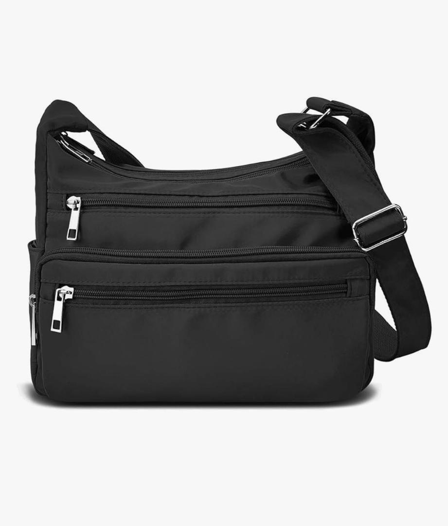 VOLGANIK ROCK RFID Purses for Women Fabric Nylon Multi Pocket Crossbody Bag Ladies Travel Handbag