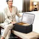 Hanke Top Opening 28" Large Luggage Expandable Hard Shell Jet Black, 28 Inch EXT