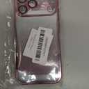 Aulzaju for iPhone 17 Pro Max Case for Women Girls Hidden Rabbit Mirror Kickstand Design,Luxury Plating Soft TPU with Bling Glitter Layer,Cute Girly Phone Case for iPhone 17 Pro Max Pink