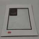 Gallery Solutions White and Black Custom Bevel Cut Double 11x14 8x10 Opening Picture Frame Mat, 8 inches x 10 inches