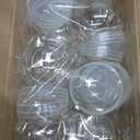 DOITOOL 48 Pack Clear Plastic Snow Globes for Crafts 2.63 Inch DIY Water Globe Kit with Screw Off Caps Empty Plastic Globes for Christmas Craft Making and Home Decoration