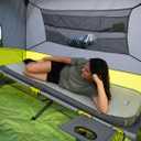 CORE Folding Camping Cot | Extra Wide Heavy Duty Camp Cot with Removable Side Table & Mesh Gear Loft | Folding & Portable Camp Bed with Carry Bag | Supports 300 lbs, 41 inches x 7 inches x 7 inches