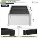 EMODA 18 Inch Twin XL Bed Frames with White Cover
Heavy Duty, XL Twin Metal Platform, Bed Frame No Box Spring Needed