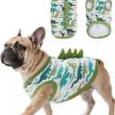 CuteBone Dinosaur Costume Dog Shirt, Stretchy Velvet T-Shirt Clothes for Small Dogs, Soft & Breathable Pet Tee Outfit Cat Apparel for Daily Wear, Cozy Pullover Design Puppy Fashion COSBX03S, Small