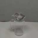 Glass Pitcher with Lid, 1200ml Leak Proof,Glass Water Jugs, BPA-Free,Microwave & Dishwasher Safe Pitcher,Sun & Iced Tea, Sangria,Cold Brew Coffee & More (1500ml-1Pack)