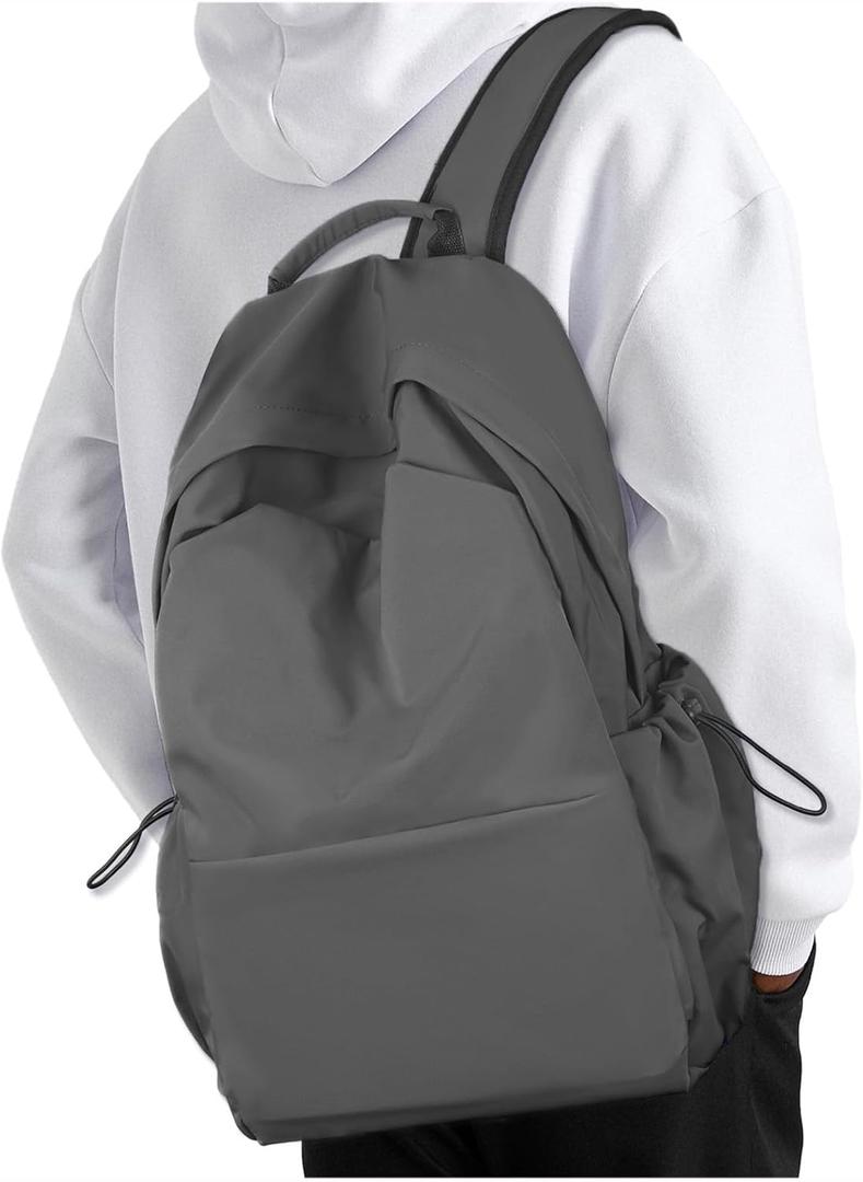 NEOREAL Laptop Backpack for Work, College, Travel, Lightweight Waterproof Daily Backpacks for Men Women, Sport Rucksack Computer Bag Fits 15.6 Inch Notebook, Grey