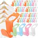 SLMT Space Saving Hanger Extender Hooks - 50PCS Closet Organizer for Plastic, Velvet, Wooden, Wire & Heavy Duty Hangers
