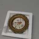 Vintage Picture Frames 3x3 Round Bronze Antique Picture Frames with Glass Front Handcrafted Rustic Home Decor for Wall Mount and Tabletop Gallery Wall Art