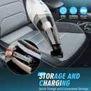 FUOAYOC Handheld Vacuum Cordless,6KPA Powerful Suction Hand Held Vacuum with LED Light/Multi Accessories