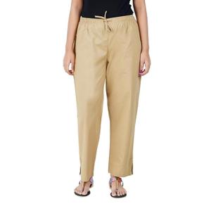 2 Pack Cotton Women Pants Beige White (X-Large)