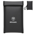 Military Grade Faraday Bags for Phones [5G/Bluetooth/WiFi/GPS] Signal Blocker, Fireproof Waterproof Anti-Scratch | Detachable Wrist Strap, RFID Blocking Anti-Tracking Pouch (Black)