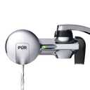 PUR PLUS Horizontal Faucet Mount Water Filtration System with 3-in-1 Lead Reducing Filter for Great-Tasting Filtered Tap Water, Lasts 100 Gallons, Fits Most Kitchen or Bathroom Faucets, Chrome