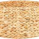 24" Christmas Tree Collar, Hand Woven Hyacinth Christmas Tree Base, for Artificial Trees - 4 Piece Rustic Farmhouse Tree Skirt Replacement, Fits Below 23" Tree Stand, Natural Hyacinth