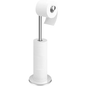 TACGEA Toilet Paper Holder Stand, Bathroom Toilet Paper Roll Holder Stainless Steel, Storage for 4 Rolls of Toilet Tissue, Sliver