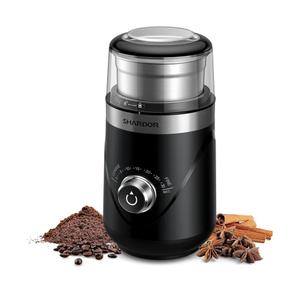 SHARDOR Electric Super Silent Blade Coffee Grinder, Timed Grind Control Rotary Knob, Adjustable Coarse to Fine for Coffee Beans, Spices & Herbs, with 1 Removable Stainless Steel Bowl, Black