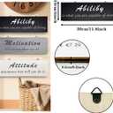 3 Pcs Motivational Wall Signs, Rustic Wooden Inspirational Plaques, Office Wall Decor for Home Office Coworker Gift (Simple Color)