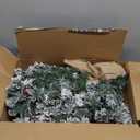 3FT Pre-lit Artificial Small Mini Christmas Tree with Warm White Multi-Color LED Lights, Remote Control and Timer, Perfect for Xmas Tabletop Decorations, Home, Kitchen, Dining Table top Snow