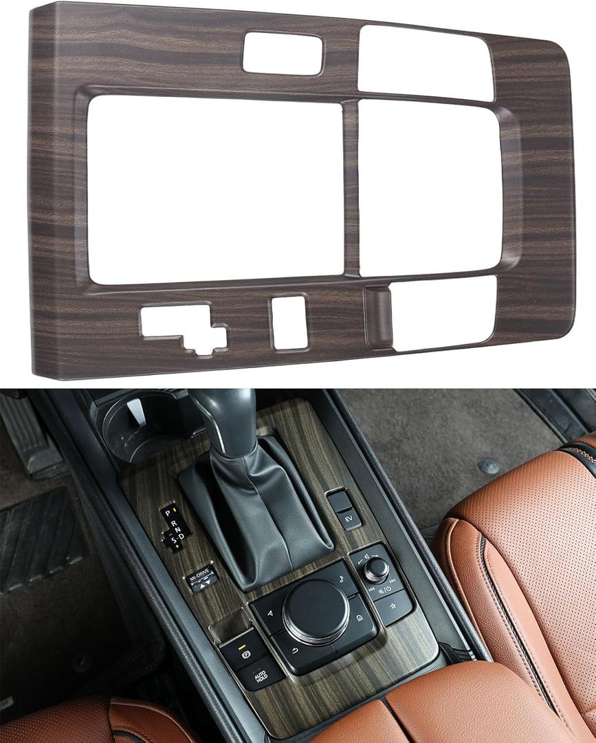 Compatible with 2025 2026 Mazda CX 50 Hybrid Accessories, Wood-Grain Finish Center Gear Shift Panel Cover Frame for Mazda CX-50 CX 50 Hybrid