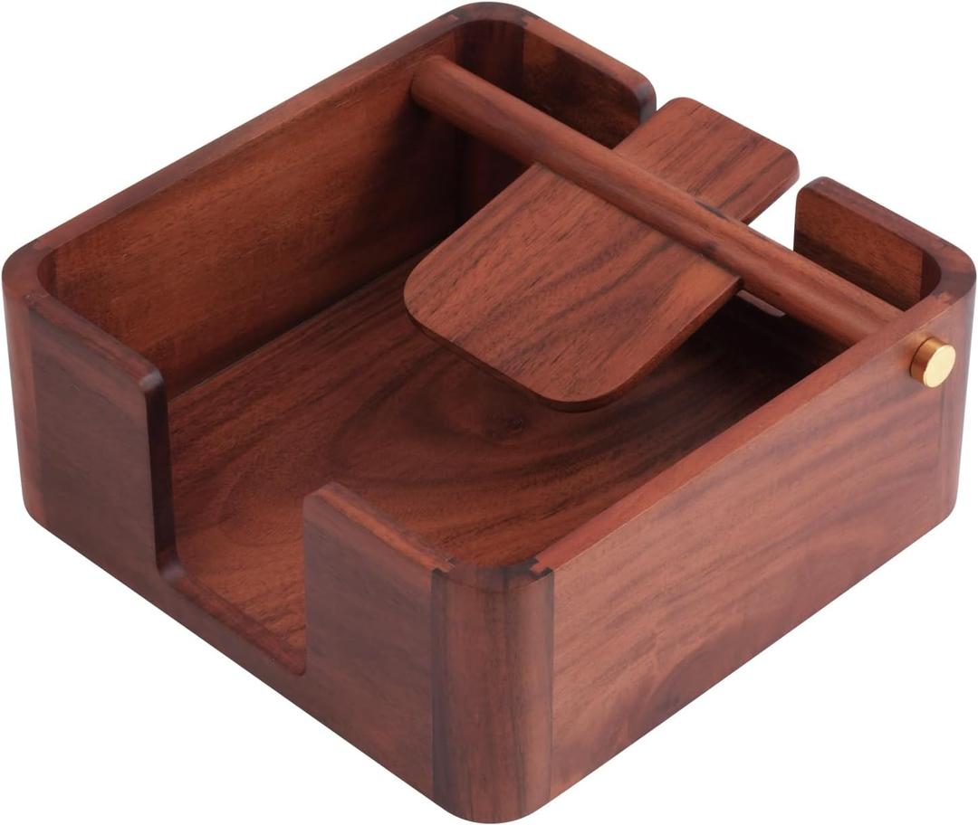 Natural Acacia Napkin Holder for Table, Napkin Dispenser, Decorative Beverage Napkin Holder for Kitchen, Home,Bar (Acacia)