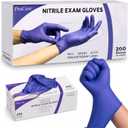 ProCure [200 Count] Disposable Nitrile Gloves - Latex Free, Powder Free Medical Exam Gloves (Blue (Medium))
