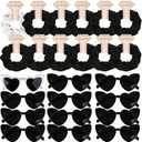 Satin Bridesmaid Proposal Gifts Scrunchies Bachelorette HairTies Set of 6 sunglasses Bridal Shower No Damage Hair ties ideas Gift for Wedding Party Favors (12pcs White&Black)