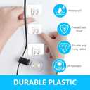 50 Pack Hooks with Adhesive Strips for Outdoor String Lights - No Damage, No Tools, No Holes, Waterproof and UV-Resistant, Perfect for Christmas and Patio,Garden Decor, Cable Holders for Hanging