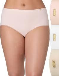 Bali Women's Pack, Lux Cotton Essentials Hipster Underwear, Moisture-Wicking, Tummy Control, 3-Pack Small