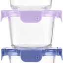 Ello Color Lock 2 Cup 6PC, 3 Pack Glass Meal Prep Sets Leak-Proof Glass Food Storage Containers with Airtight BPA-Free Plastic Lids, Dishwasher, Microwave, and Freezer Safe, Purple Rain