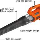 BLACK + DECKER Electric Leaf Blower, Hand Held Blowers for Lawn Care, Up to 450 CFM and 140 MPH Power, Axial, Lightweight, Corded (BEBL750)
